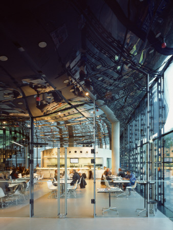 Kunsthaus Lmg Graz, Graz Austria, Cafe, Architect: Peter Cook And Colin Fournier by Peter Durant Pricing Limited Edition Print image