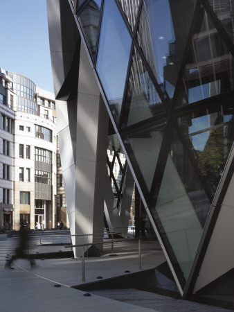 Entrance 30 St Mary Axe, The Gherkin, City Of London, 1997 - 2004 by Richard Bryant Pricing Limited Edition Print image