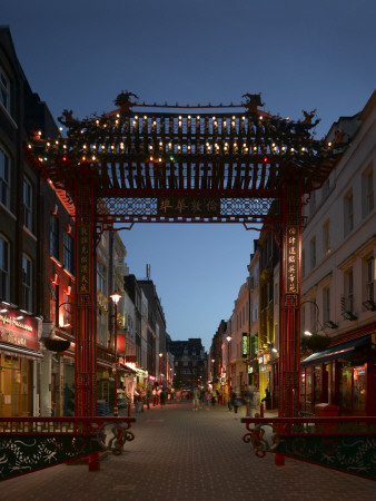 Decorative Entrance Gate, Chinatown And Soho, London by Richard Bryant Pricing Limited Edition Print image