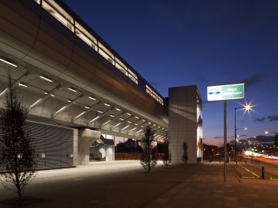 West Silvertown Dlr Station, Docklands Light Railway Extension, London, 2006, Approach To Concourse by Timothy Pike Pricing Limited Edition Print image