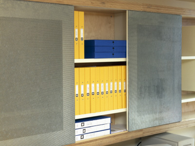 Modern Office Detail With File Storage Cupboard by Richard Powers Pricing Limited Edition Print image