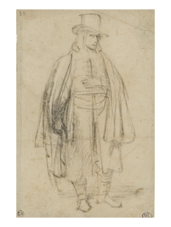 Un Jeune Seigneur Coiffé D'un Chapeau Haut De Forme by Rembrandt Van Rijn Pricing Limited Edition Print image