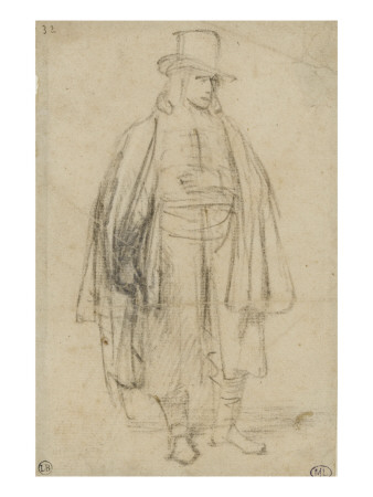 Un Jeune Seigneur Coiffe D'un Chapeau Haut De Forme by Rembrandt Van Rijn Pricing Limited Edition Print image