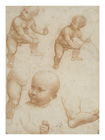 Six Études Pour Un Enfant Debout De Trois Quarts by Léonard De Vinci Pricing Limited Edition Print image
