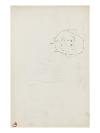 Carnet De Dessins : Caricature Tete D'homme, Etude De Harpe by Gustave Moreau Pricing Limited Edition Print image