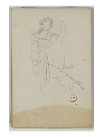 Carnet De Dessins : Étude De Personnage Et Étude De Main by Gustave Moreau Pricing Limited Edition Print image