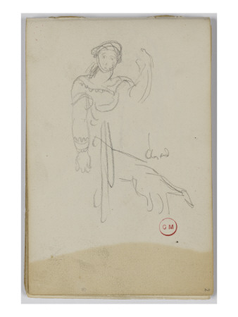 Carnet De Dessins : Etude De Personnage Et Etude De Main by Gustave Moreau Pricing Limited Edition Print image
