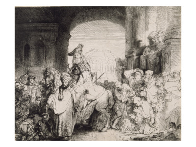 Le Triomphe De Mardochee ; 1641 by Rembrandt Van Rijn Pricing Limited Edition Print image
