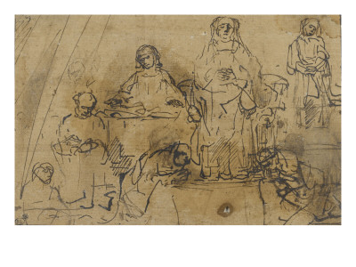 La Vierge Et Les Apôtres En Prière (?) by Rembrandt Van Rijn Pricing Limited Edition Print image