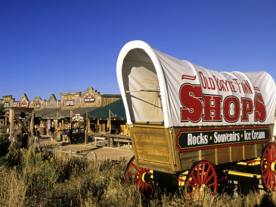 Covered Wagon In Ruby Town, Bryce Canyon National Park, Utah, Usa by Michael Defreitas Pricing Limited Edition Print image