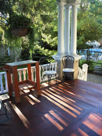 Front Porch Of Victorian Inn, Saratoga Springs, New York, Usa by Lisa S. Engelbrecht Pricing Limited Edition Print image