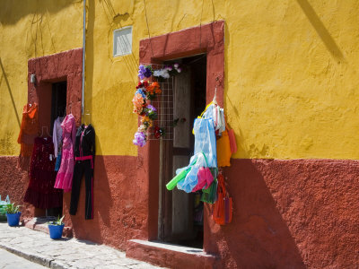 Clothing On Display, San Miguel, Guanajuato State, Mexico by Julie Eggers Pricing Limited Edition Print image