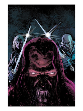 Tomb Of Dracula N4 Cover: Dracula, Blade And Divinity Charging by Bill Sienkiewicz Pricing Limited Edition Print image