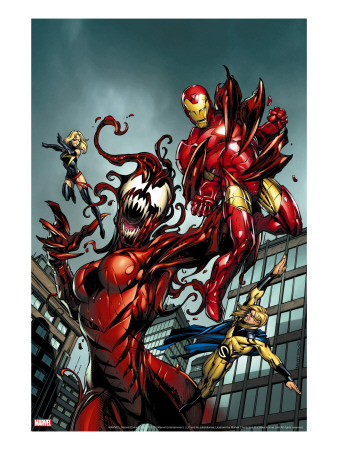 The Mighty Avengers #8 Cover: Iron Man And Sentry by Bagley Mark Pricing Limited Edition Print image