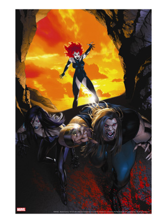 New Exiles #3 Cover: Sabretooth, Psylocke And Bloodwitch by Golden Michael Pricing Limited Edition Print image