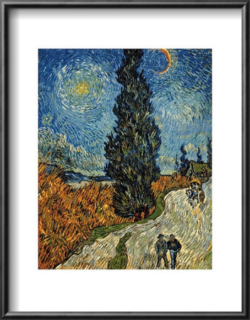 Country Road In Provence By Night, C.1890 by Vincent Van Gogh Pricing Limited Edition Print image