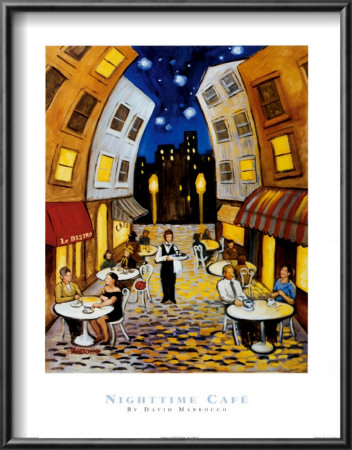 Nighttime Cafe by David Marrocco Pricing Limited Edition Print image