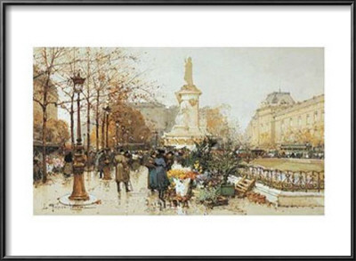 Flower Stall by Eugene Galien Laloue Pricing Limited Edition Print image