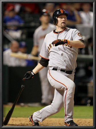 San Francisco Giants V Texas Rangers, Game 3: Aubrey Huff by Ronald Martinez Pricing Limited Edition Print image