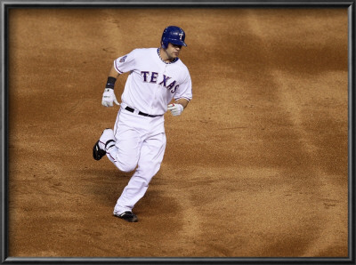 San Francisco Giants V Texas Rangers, Game 3: Mitch Moreland by Stephen Dunn Pricing Limited Edition Print image