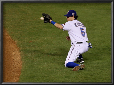 San Francisco Giants V Texas Rangers, Game 4: Ian Kinsler by Stephen Dunn Pricing Limited Edition Print image