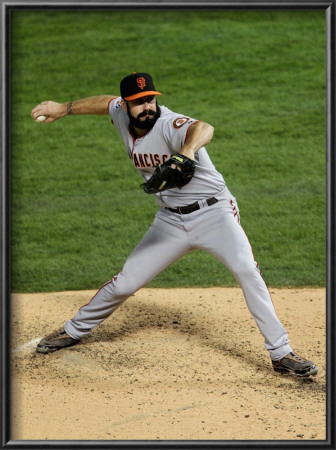 San Francisco Giants V Texas Rangers, Game 4: Brian Wilson by Ronald Martinez Pricing Limited Edition Print image