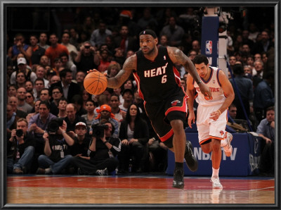 Miami Heat V New York Knicks: Lebron James And Landry Fields by Al Bello Pricing Limited Edition Print image
