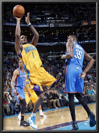 Oklahoma City Thunder V New Orleans Hornets: Trevor Ariza by Layne Murdoch Pricing Limited Edition Print image