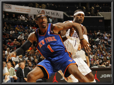 New York Knicks V Charlotte Bobcats: Stephen Jackson And Amar'e Stoudemire by Kent Smith Pricing Limited Edition Print image