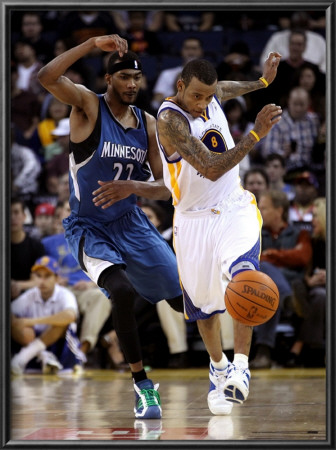 Minnesota Timberwolves V Golden State Warriors: Monta Ellis And Corey Brewer by Ezra Shaw Pricing Limited Edition Print image