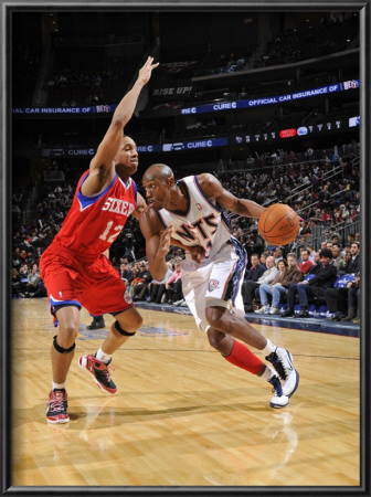 Philadelphia 76Ers V New Jersey Nets: Travis Outlaw And Evan Turner by David Dow Pricing Limited Edition Print image