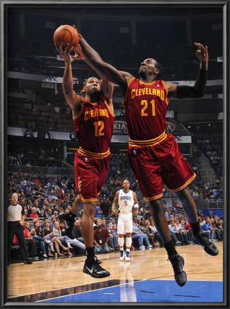 Cleveland Cavaliers  V Orlando Magic: Joey Graham And J.J. Hickson by Fernando Medina Pricing Limited Edition Print image