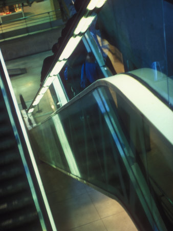 Abstract Pattern Of Escalators In Montparnasse Station, Paris by Stephen Sharnoff Pricing Limited Edition Print image