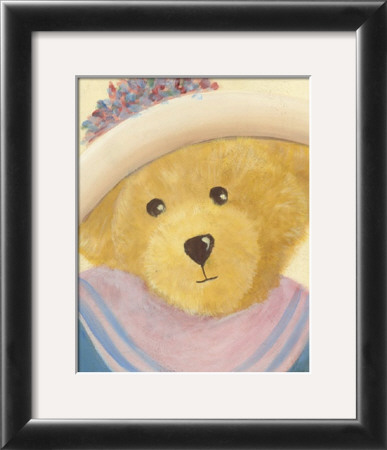Bear With Pink And Blue Dress And Hat by Alba Galan Pricing Limited Edition Print image