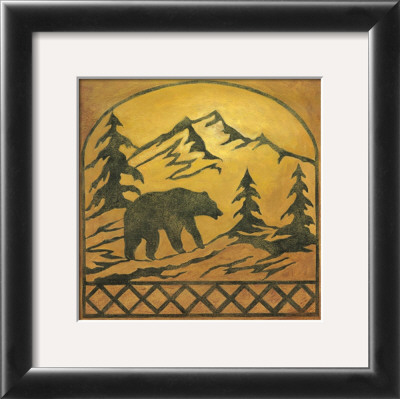 Lodge Bear Silhouette by Chariklia Zarris Pricing Limited Edition Print image