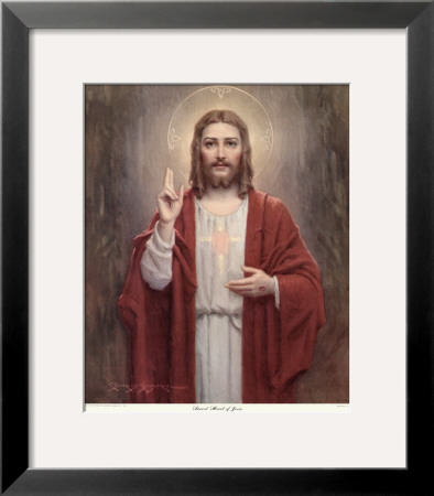 Sacred Heart Of Jesus by Charles Bosseron Chambers Pricing Limited Edition Print image