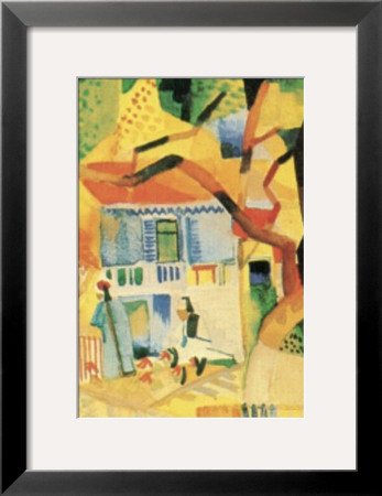 The Country House Court At St. Germaine by Auguste Macke Pricing Limited Edition Print image