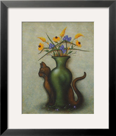 Cat & Vase Iv by Jessica Fries Pricing Limited Edition Print image