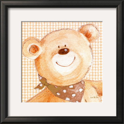 Spotty Scarf Ted by Liv & Flo Pricing Limited Edition Print image