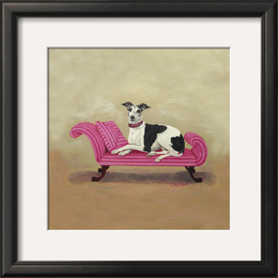 Italian Greyhound On Pink by Carol Dillon Pricing Limited Edition Print image