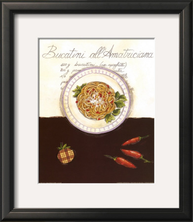 Bucatini All Amatriciana by Sophie Hanin Pricing Limited Edition Print image