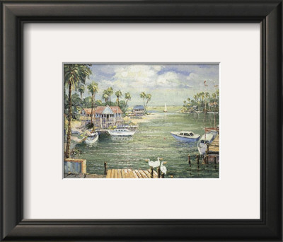 Seaport With Pelicans by Conte Pricing Limited Edition Print image