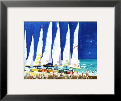 Sailboats On The Beach by J. Presley Pricing Limited Edition Print image