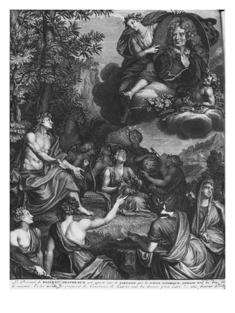 Frontispiece To 'Oeuvres' By Nicolas Boileau, Known As Boileau-Despreaux, Triumph Of Boileau by Bernard Picart Pricing Limited Edition Print image