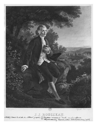 Jean-Jacques Rousseau Composing 'Emile' In Montmorency Valley, Engraved By Hippolyte Huet by Joseph Albrier Pricing Limited Edition Print image