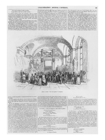 Salon Of 1843, View Of The Sculpture Gallery In The Louvre, Paris by French School Pricing Limited Edition Print image