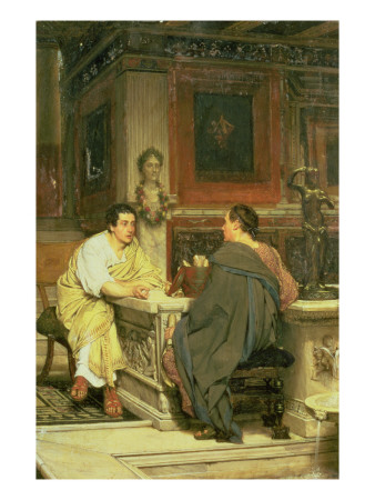 The Discourse; A Chat by Sir Lawrence Alma-Tadema Pricing Limited Edition Print image