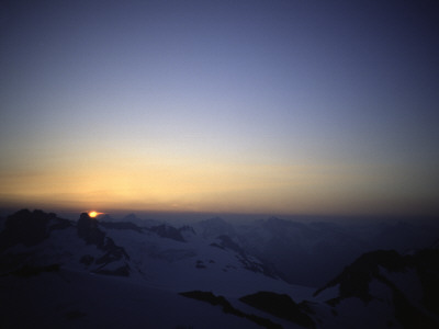 Sunset Over Snowy Mountains In Alaska, Usa by Michael Brown Pricing Limited Edition Print image