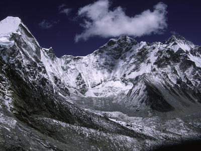 Mountain Range Includng Mount Lingtren, Khumbutse, Chantse, Nepal by Michael Brown Pricing Limited Edition Print image