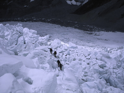 Mountaineering On Khumbu Ice Fall by Michael Brown Pricing Limited Edition Print image